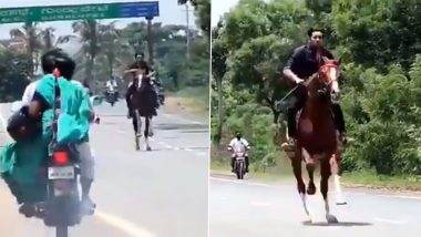 Viral Video of Gundlupet BJP MLA Niranjan Kumar's Son Galloping a Horse is Old: Karnataka Police