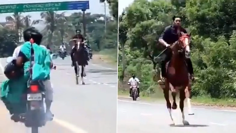 Viral Video of Gundlupet BJP MLA Niranjan Kumar's Son Galloping a Horse is Old: Karnataka Police