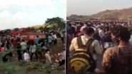 Chaos in Barwani District of Madhya Pradesh as Migrant Workers Demand That Authorities Arrange Buses For Them; Watch Video