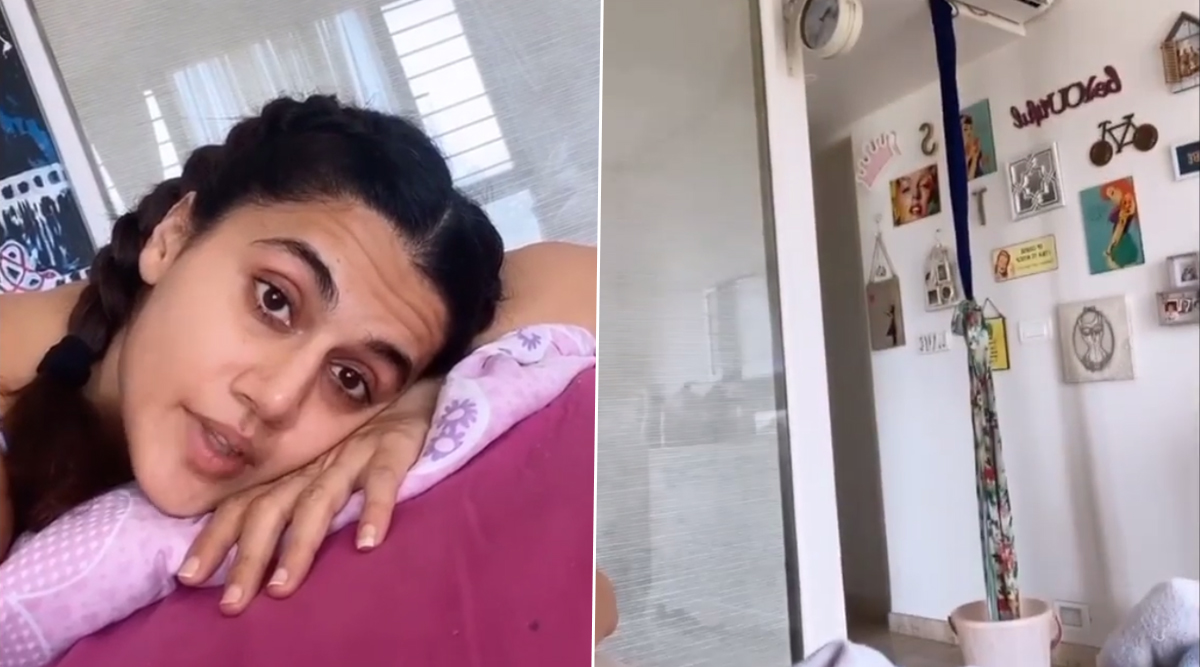 Taapsee Pannu Comes Up with a Desi Solution to Her Leaking Air Conditioner  (Watch Video) | 🎥 LatestLY