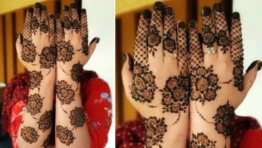 Eid al-Fitr 2020 Mehndi Designs: Latest Arabic Henna Patterns With Floral Motifs, You Can Easily Apply on Hands and Feet At Home! (Watch Tutorial Videos)