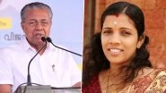 Kerala CM Pinarayi Vijayan Remembers Nurse Lini Puthuserry, Who Succumbed to Nipah Virus, on Her 2nd Death Anniversary