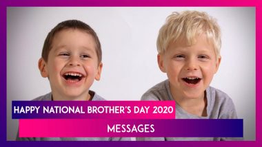 National Brother's Day 2020 Messages: WhatsApp Wishes, Quotes and Greetings to Send Your Brother