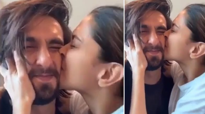 Deepika Padukone Gives a Tight Kiss to Ranveer Singh, Says He Has ‘World’s Most Squishable Face’