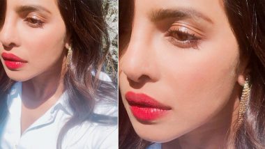 Priyanka Chopra Is 'Feeling Adventurous' as She Shares Stunning Sunkissed Selfie Slaying in Cherry Red Lips (View Pic)