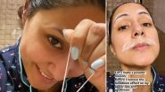 Hina Khan Says She Is &lsquo;Aatma-Nirbhar&rsquo; After Doing Her Own Eyebrows and Upper Lips