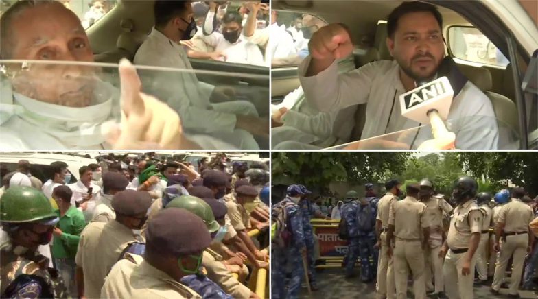 Tejashwi Yadav Stopped on His Way to Goplaganj to Meet Family of Victims of Firing Incident