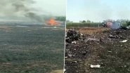 IAF MiG-29 Fighter Aircraft Crashes in Hoshiarpur, Punjab; Pilot Ejects Safely