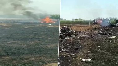 IAF MiG-29 Fighter Aircraft Crashes in Hoshiarpur, Punjab; Pilot Ejects Safely