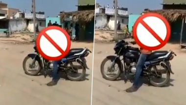 Drunk Karnataka Man Bites Snake Into Pieces and Shouts at It for Coming in the Way of Him Riding His Bike (Watch Viral Video)
