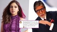 Amitabh Bachchan Is Confused over Bhumi Pednekar&rsquo;s Compliment on His Instagram Post