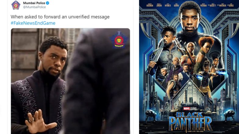 To Fight Fake News, Mumbai Police Uses Black Panther Meme To Raise Awareness