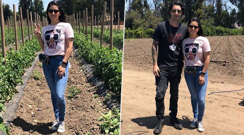 Sunny Leone and Daniel Weber Go Vegetable Picking At a Farm in LA 