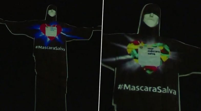 Rio de Janeiro's Iconic Christ the Redeemer Statue 'Wears' a Mask 