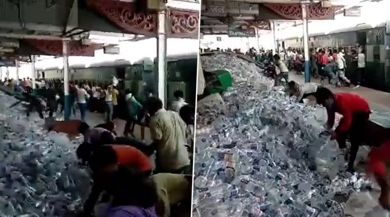 Passengers of Shramik Special Train 'Loot' Water Bottles at Pt, Deen Dayal Upadhyaya Rly Station