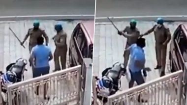 Uttar Pradesh Cops Thrash Man in Agra For Not Wearing Helmet And Face Mask, Suspended After Video Surfaces