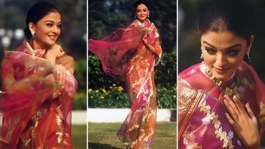 Aishwarya Rai Bachchan, the Ritu Kumar Muse in a Pink Benarasi Saree in These Throwback Pictures From Her Miss World Tour!