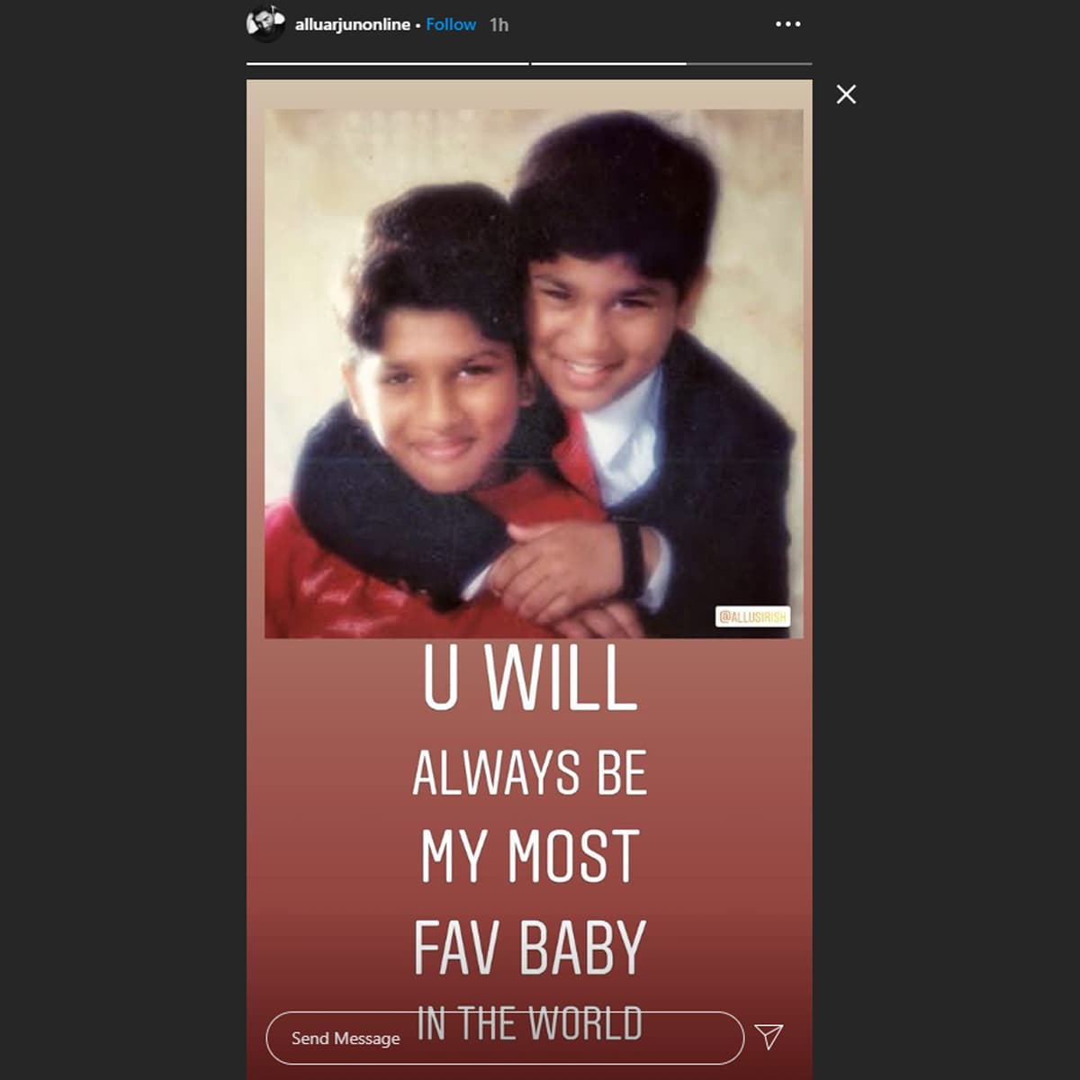 Allu Arjun Shares A Cute Childhood Pic To Wish Brother Allu Sirish On