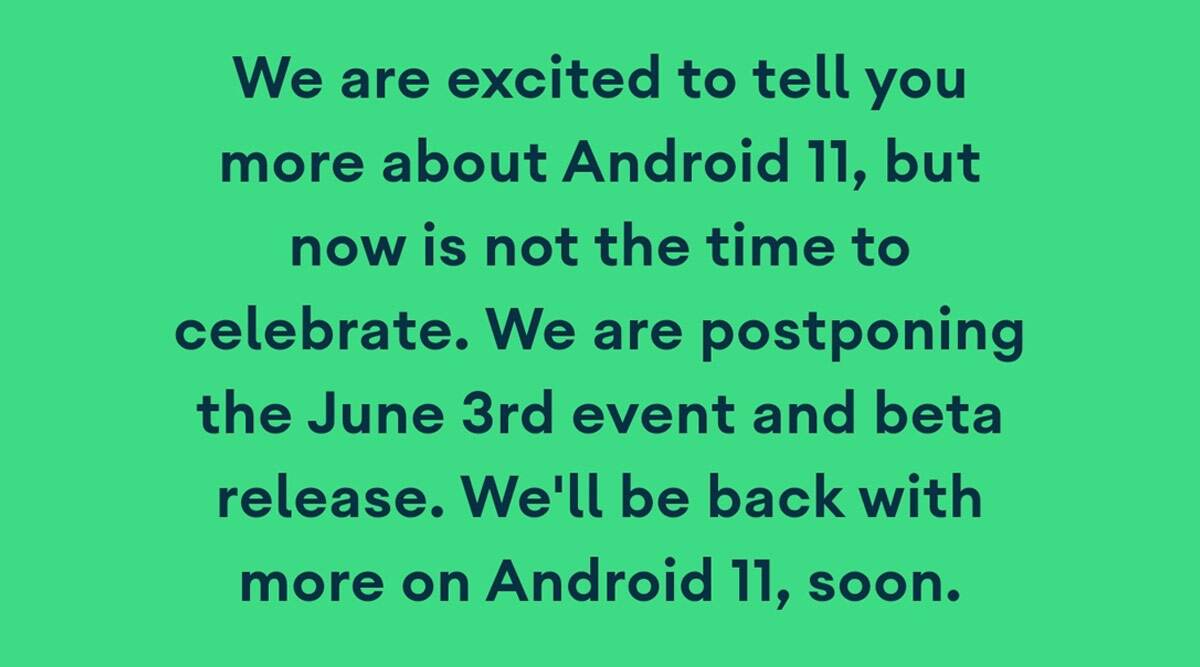 Android 11 Beta Launch Show Postponed
