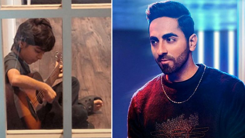 Ayushmann Khurrana Flaunts His 8-Year-Old Son Virajveer's Guitar Playing Skills, Says ‘Tu Bhi Mere Jaisa’ (View Post)
