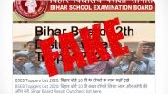 BSEB Toppers List 2020 Going Viral on Social Media is Fake, Bihar Matric Exam Results Yet To Be Declared Online at biharboardonline.bihar.gov.in