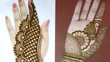 New Mehndi Designs for Navratri 2021: Bookmark These Front and Back Hand Mehndi Design Images and Easy Mehandi Tutorial Videos To Apply During Sharad Navaratri