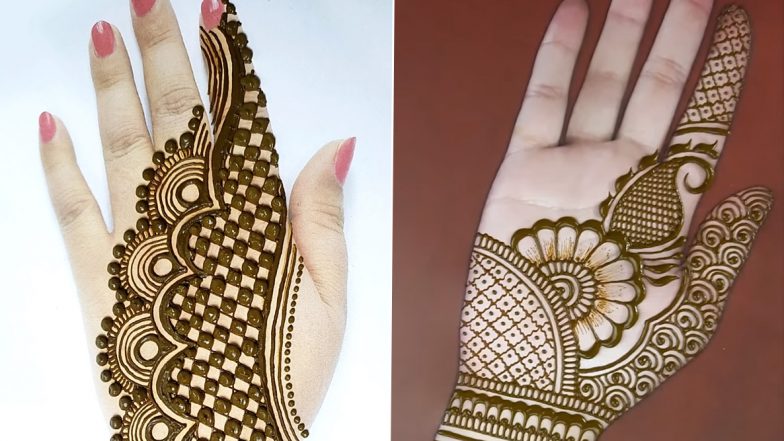 New Mehndi Designs for Navratri 2021: Bookmark These Front and Back Hand Mehndi Design Images and Easy Mehandi Tutorial Videos To Apply During Sharad Navaratri