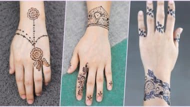 5-Minute Easy and Quick Mehndi Designs for Eid al-Fitr: Make Bracelet Henna Patterns Around Your Wrists For The Eid Festival (Watch Video Tutorials)