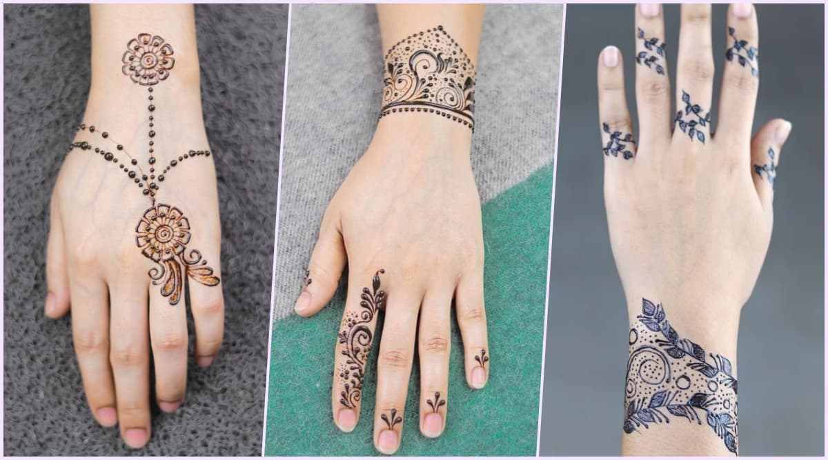 Attractive Look Bracelet Style Simple Chain Henna Mehndi Design  YouTube