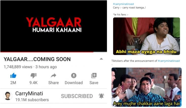 #CarryMinatiRoast Trends With Funny Memes After Ajey Nagar Announces His New YouTube Video ‘YALGAAR'