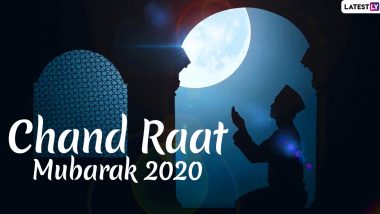 Chand Raat Mubarak 2020 Greetings in Urdu: Eid al-Fitr WhatsApp Stickers, HD Images, Shayari, GIFs, SMS, Status to Wish Eid Mubarak After Moon Sighting