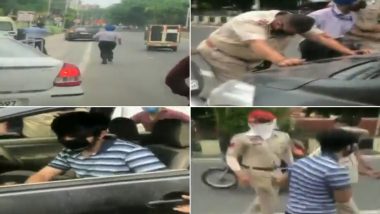 Punjab Police Officer Dragged On Car’s Bonnet by Rogue Motorist Violating COVID-19 Lockdown in Jalandhar; Watch Video