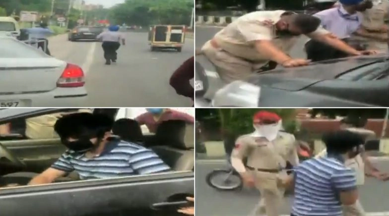 Punjab Police Officer Dragged On Car’s Bonnet by Rogue Motorist Violating COVID-19 Lockdown