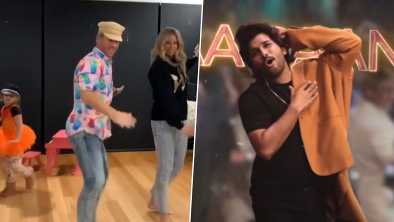 Australian Cricketer David Warner’s Dance Moves On Ala Vaikunthapurramuloo Song Ramuloo Ramulaa Leaves Allu Arjun Awestruck (Watch Video)