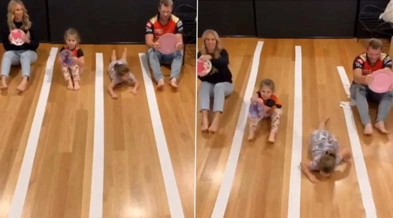 David Warner, Wife Candice and Daughters Engage in Unique Home ‘Car Race’ in Latest TikTok Video