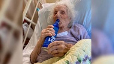 103-Year Grandma in US Beats Coronavirus and Celebrates by Sipping a Beer! (Pic Goes Viral)