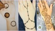 Quick 5-Minute Mehendi Designs for Eid al-Fitr 2020: Easy Arabic Mehndi Patterns and Tricks to Apply Henna For Eid Festival (Watch Videos)