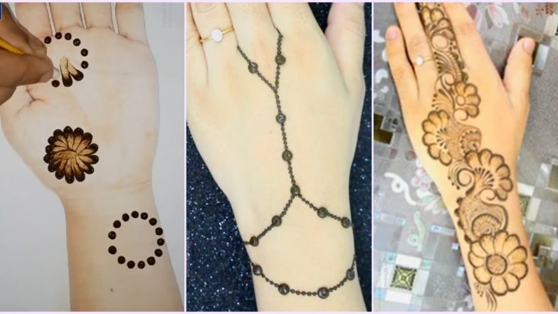 Quick 5-Minute Mehendi Designs for Eid al-Fitr 2020: Easy Arabic Mehndi Patterns and Tricks to Apply Henna For Eid Festival (Watch Videos)
