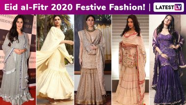 Eid Al-Fitr 2020: Aishwarya Rai Bachchan, Deepika Padukone, Kareena Kapoor Khan, Katrina Kaif, Sonakshi Sinha Dazzled With Their Festive Shararas!