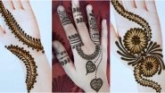 Simple Mehndi Designs For Eid al-Fitr 2020: Latest And Easy Henna Patterns to Apply on Your Hands This Festive Season (Watch Videos)