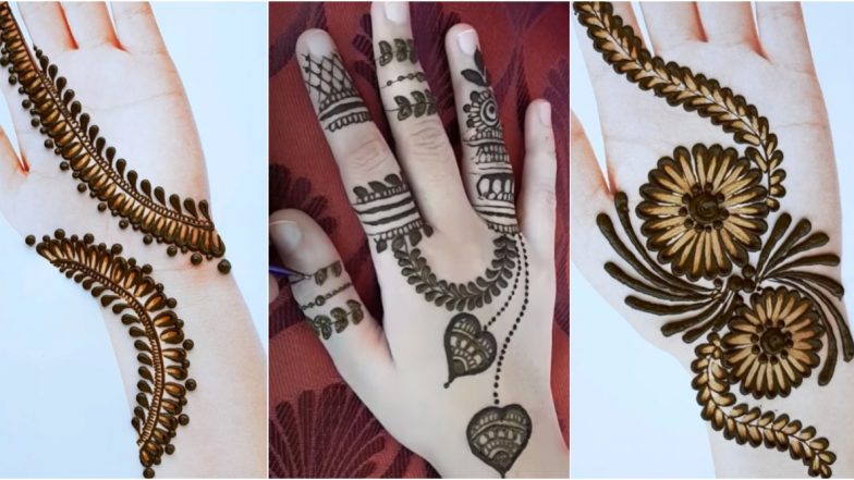 Simple Mehndi Designs For Eid al-Fitr 2020: Latest And Easy Henna Patterns to Apply on Your Hands This Festive Season (Watch Videos)