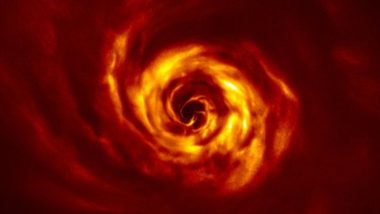 Giant Orange Swirl by European Southern Observatory Shows Birth of Planet For First Time, View Pics and Video of Cosmic Spiral