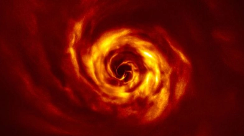 Giant Orange Swirl by European Southern Observatory Shows Birth of Planet For First Time
