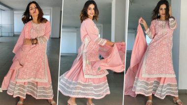 Hina Khan’s Pink Embroidered Outfit For Eid 2020 Is A Mix Of Ethnic And Ethereal With A Pinch Of Simplicity (View Pics)