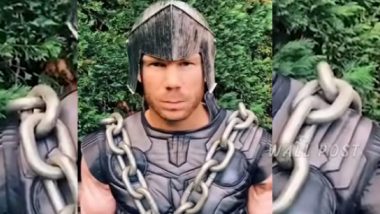 David Warner Dresses Up Like Baahubali in Fun TikTok Video to Entertain Fans