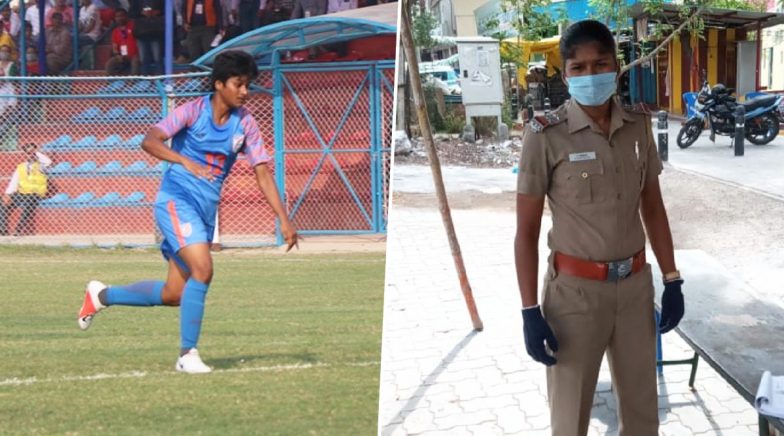 Indian Women’s Footballer Indumathi Kathiresan Dons Police Uniform in Battle Against COVID-19