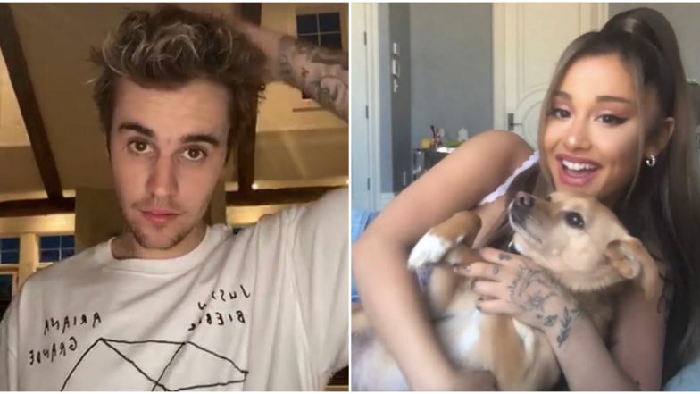 Stuck With U: Justin Bieber and Ariana Grande's Quarantine Collaboration Brings Wide Smile On Their Fans' Faces (View Tweets)