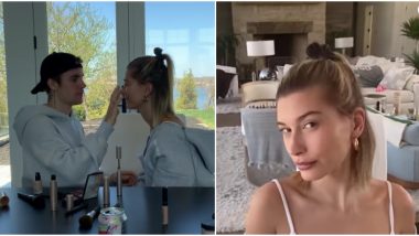 Justin Bieber Turns into a Makeup Artist for Wife Hailey Bieber and Does a Surprisingly Good Job! (Watch Video)