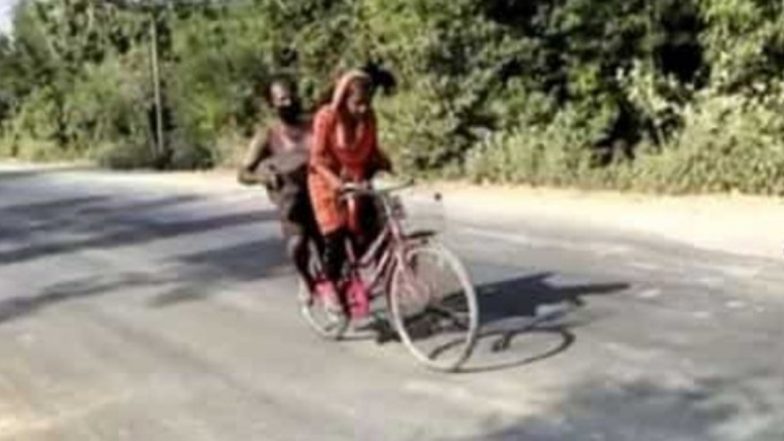 15-Year-Old Jyoti Kumari Carries Injured Father From Gurugram to Darbhanga, Called for Trials By Cycle Federation of India (Watch Video)