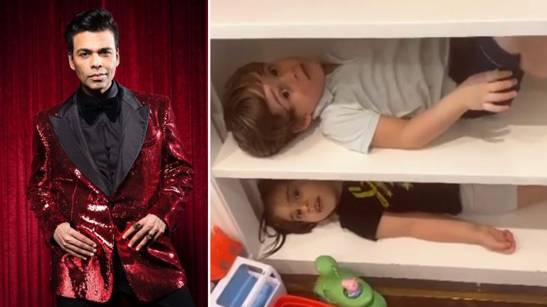 Karan Johar Thinks The Lockdown Is Doing ‘Collateral Damage’ To Him And His Kids; Watch As Yash And Roohi Make The Cabinets Their Bunk Beds!